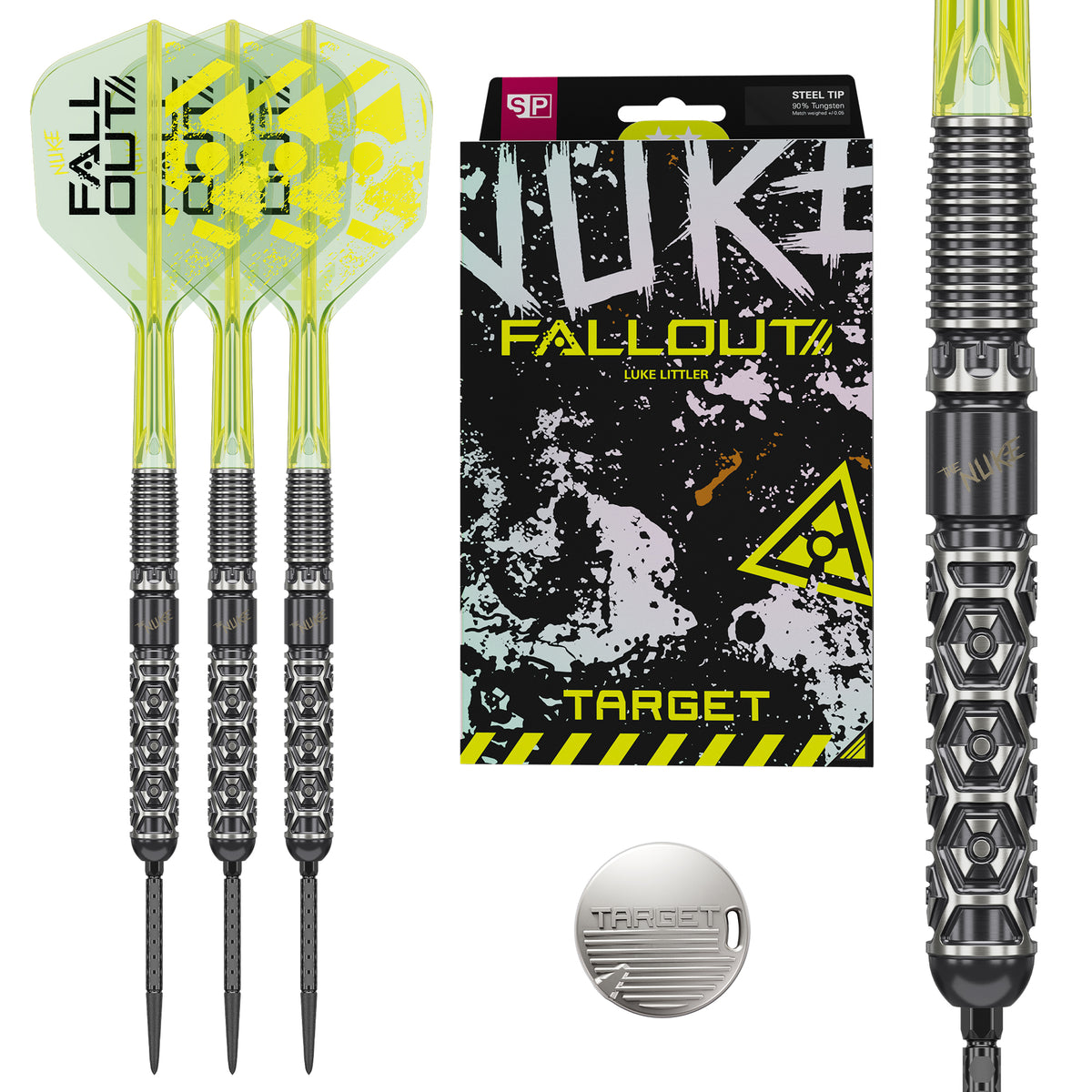Luke Littler Nuke Fallout 90% SP Steel Tip Darts 2026