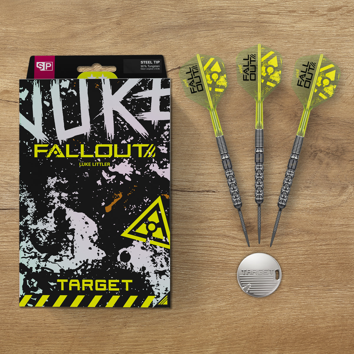 Luke Littler Nuke Fallout 90% SP Steel Tip Darts 2026
