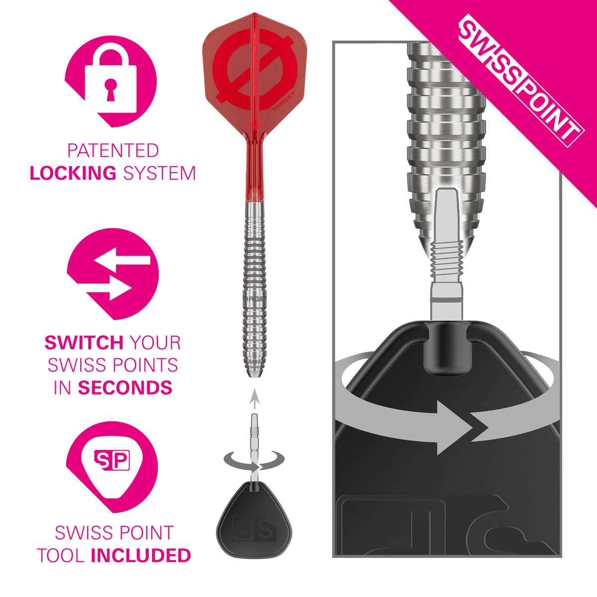 Target Group ø 50% 01 SP Steel Tip Darts 2026