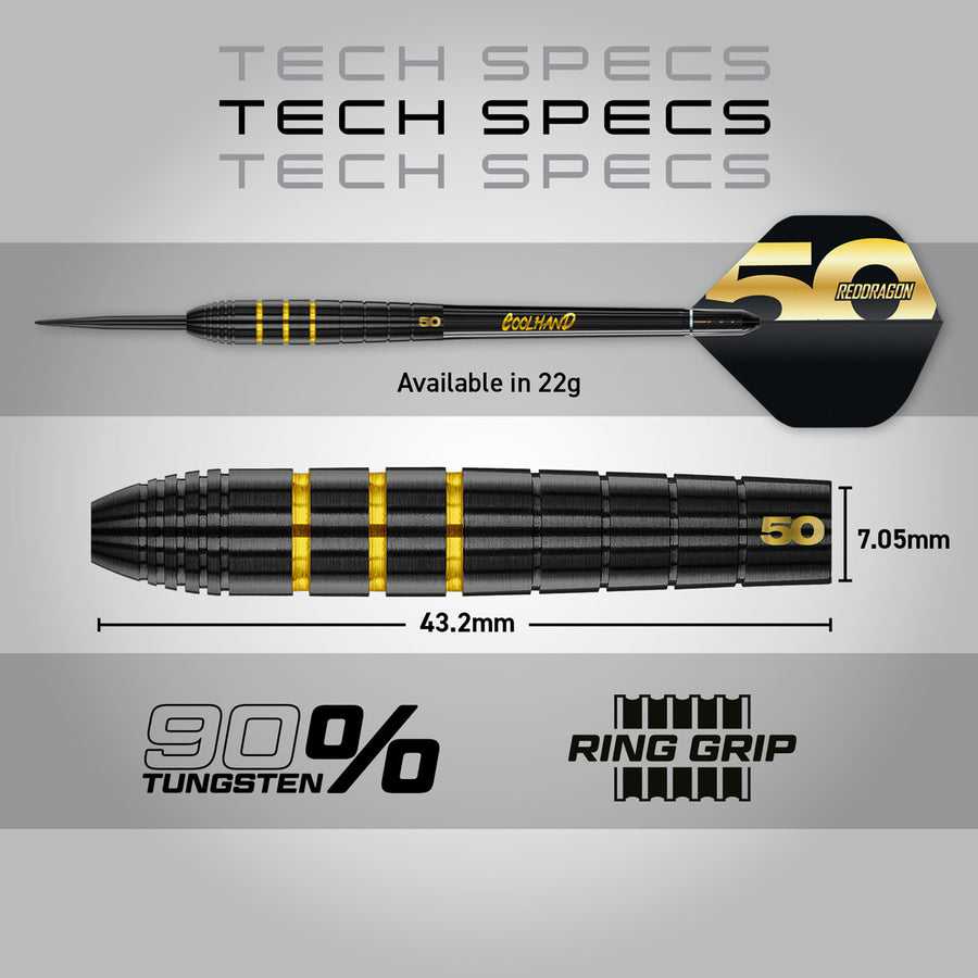 Red Dragon Luke Humphries 50 Years Limited Edition 90% Tungsten Steel Tip Darts