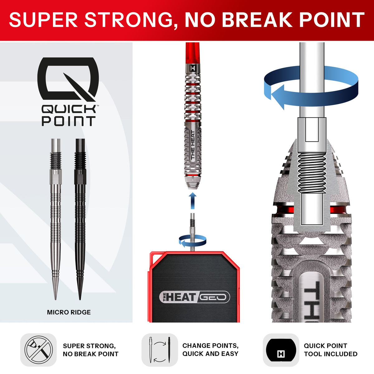 Damon Heta Geo 90% Tungsten Quick Point Darts