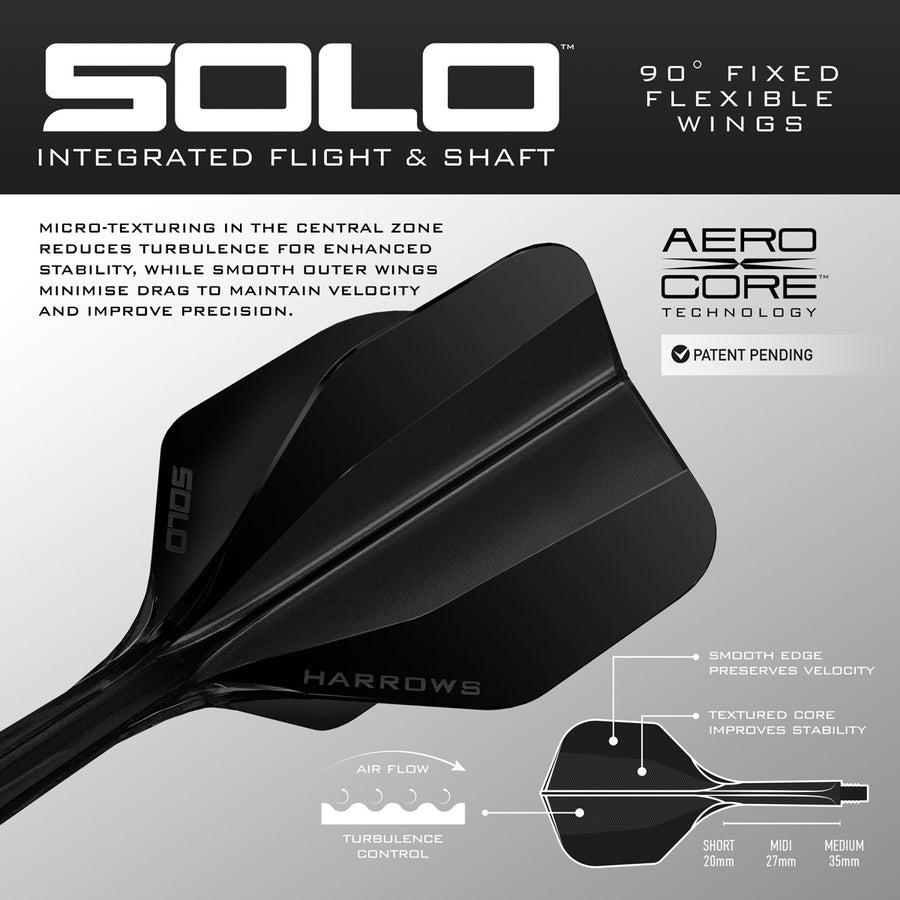 Harrows Solo No6 Integrated Flights & Shafts