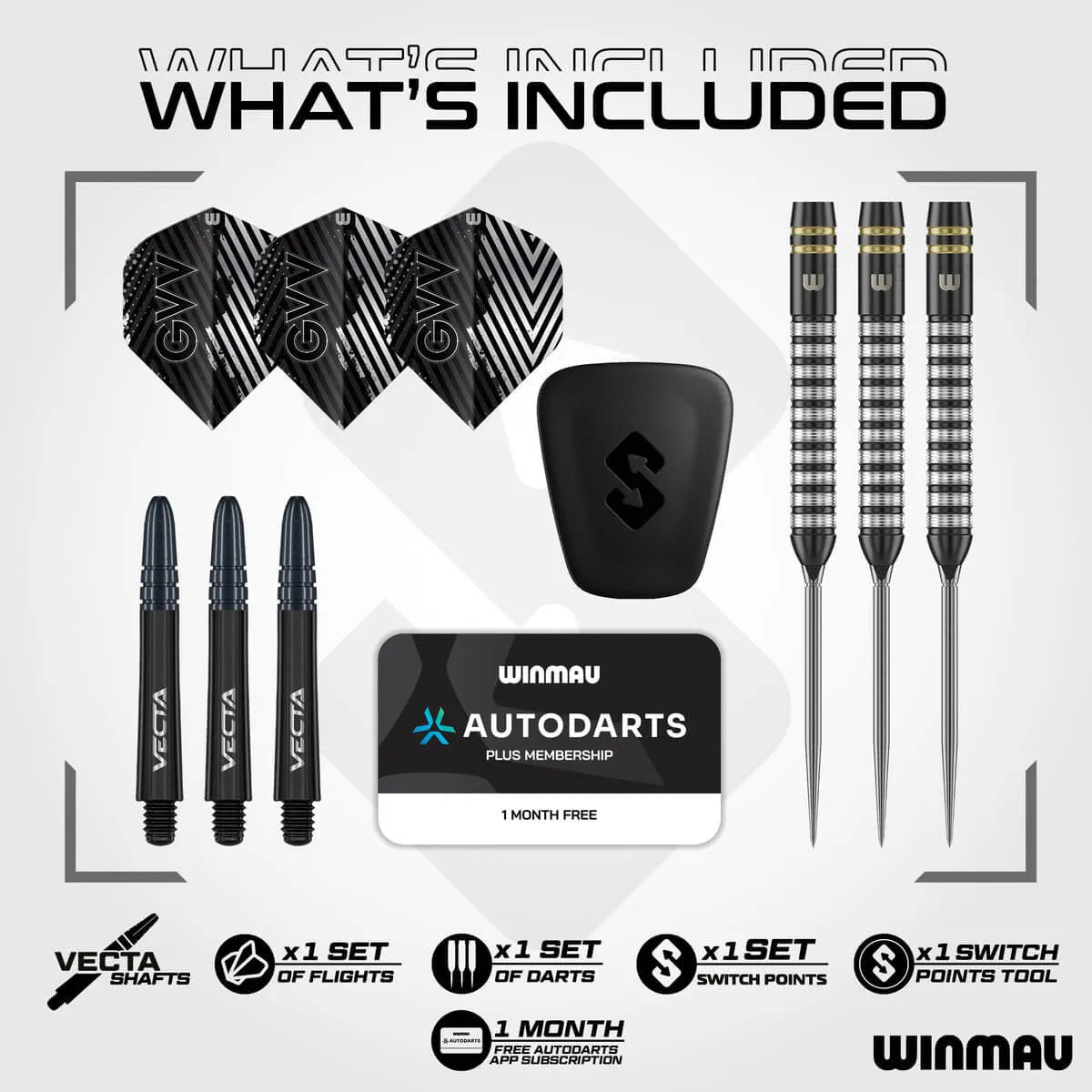 Winmau Gian van Veen TS SP 90% Tungsten Steel Tip Darts