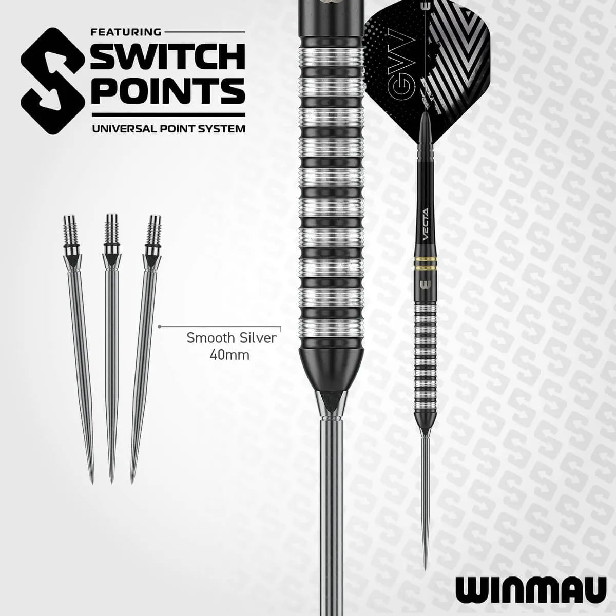 Winmau Gian van Veen TS SP 90% Tungsten Steel Tip Darts