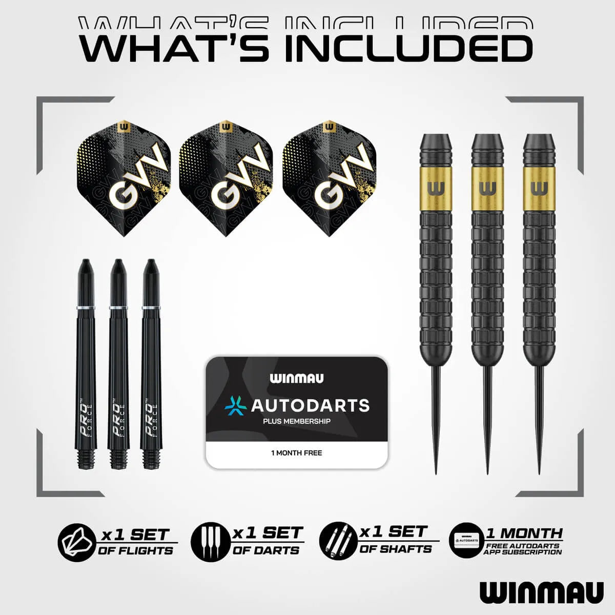Winmau Gian van Veen Core Brass Steel Tip Darts