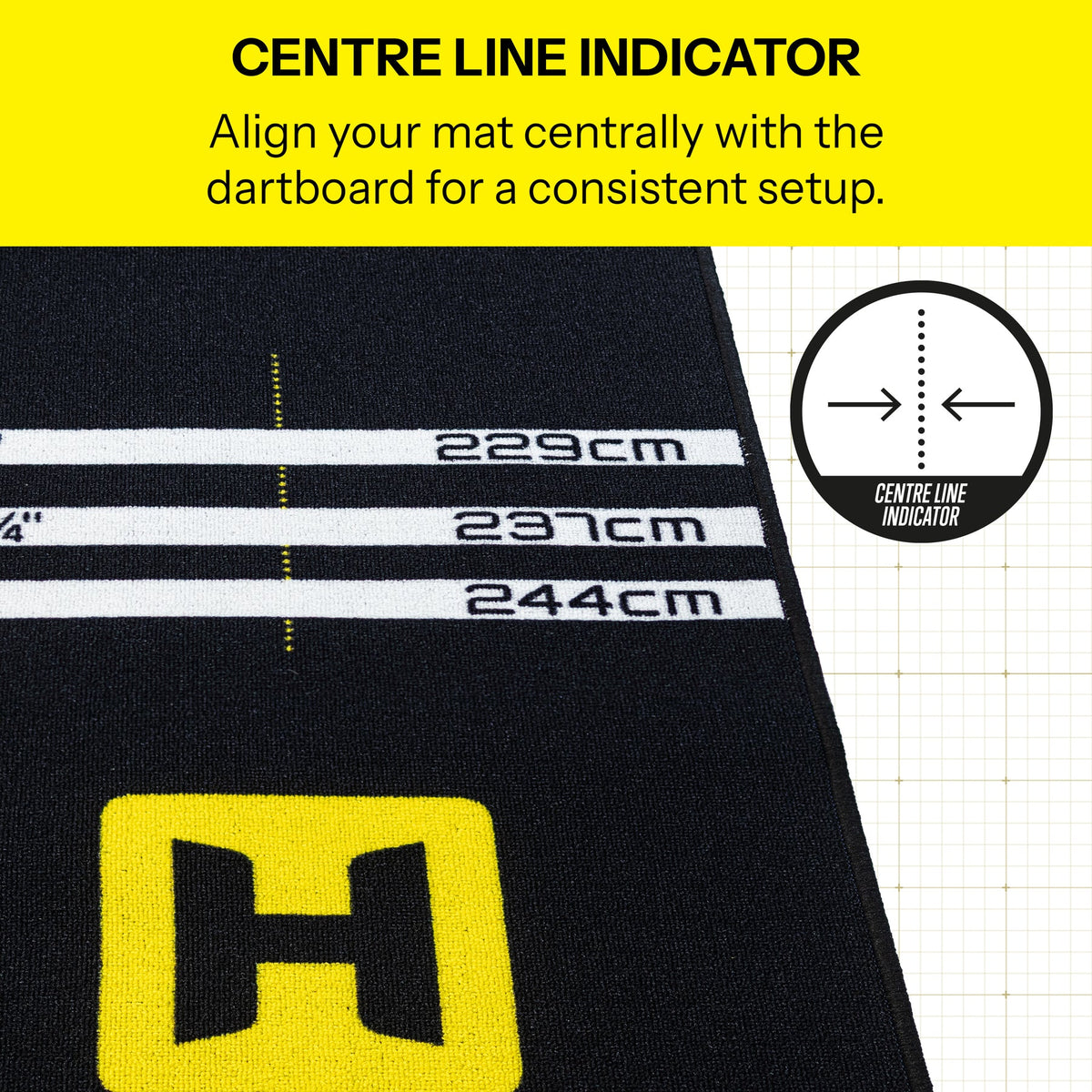 Fortis Darts Mat - Yellow