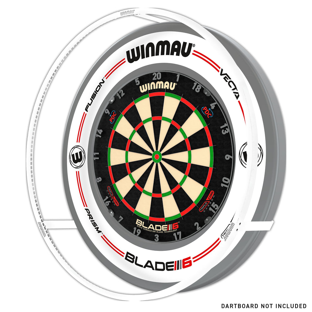 Plasma Ice Dartboard Light & Grey/White Pro-Line Surround Set