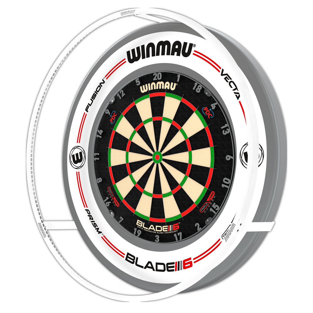Plasma Ice Dartboard Light & Grey/White Pro-Line Surround Set