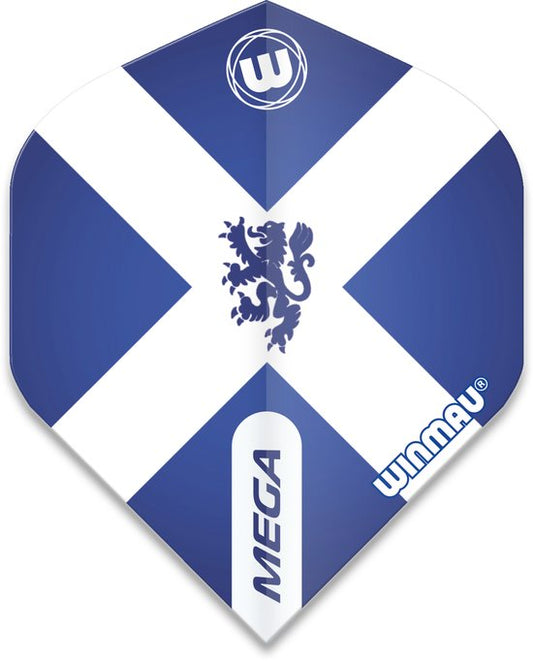 WINMAU - Mega Standard Scotland Dart Flights - 1 set per package of each flight (3 Dart flights in total)
