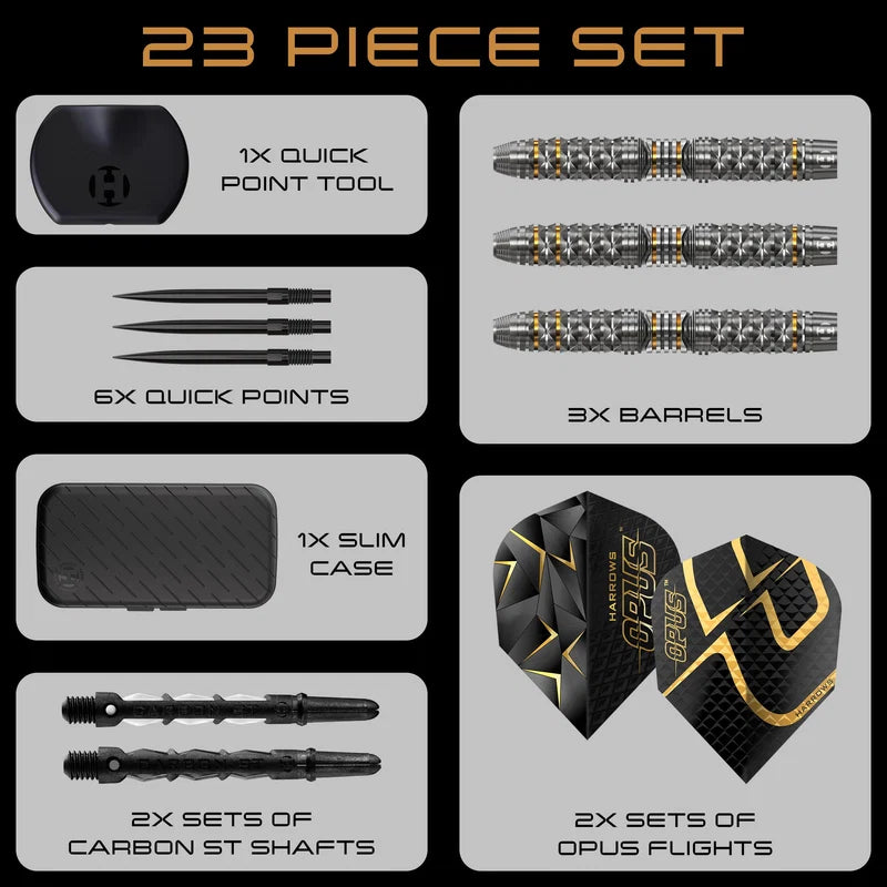 Harrows Opus 90% Tungsten Quick Point Darts