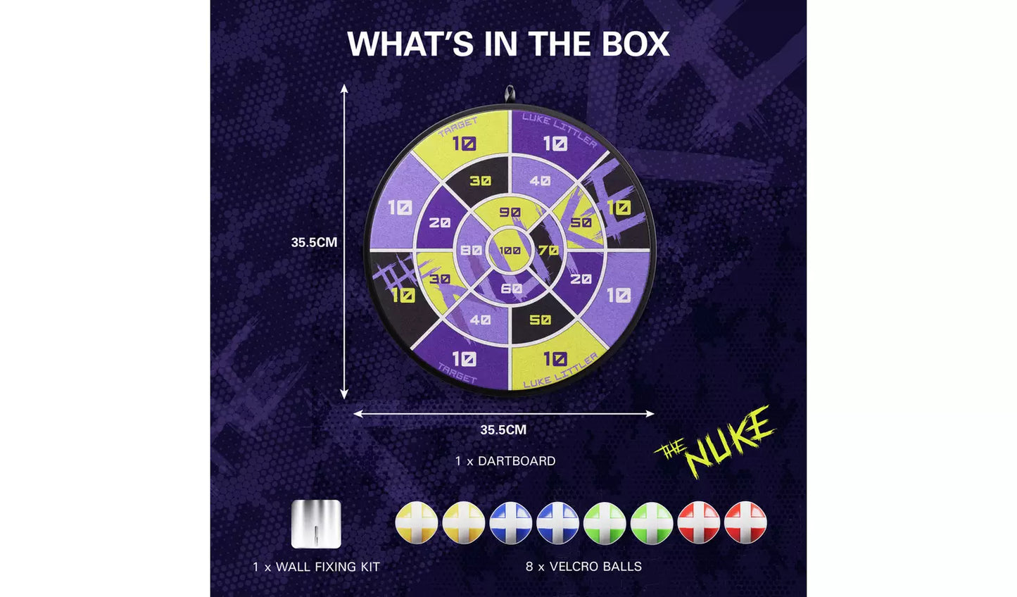 Target Luke Littler Sticky Ball Fabric Dartboard Set