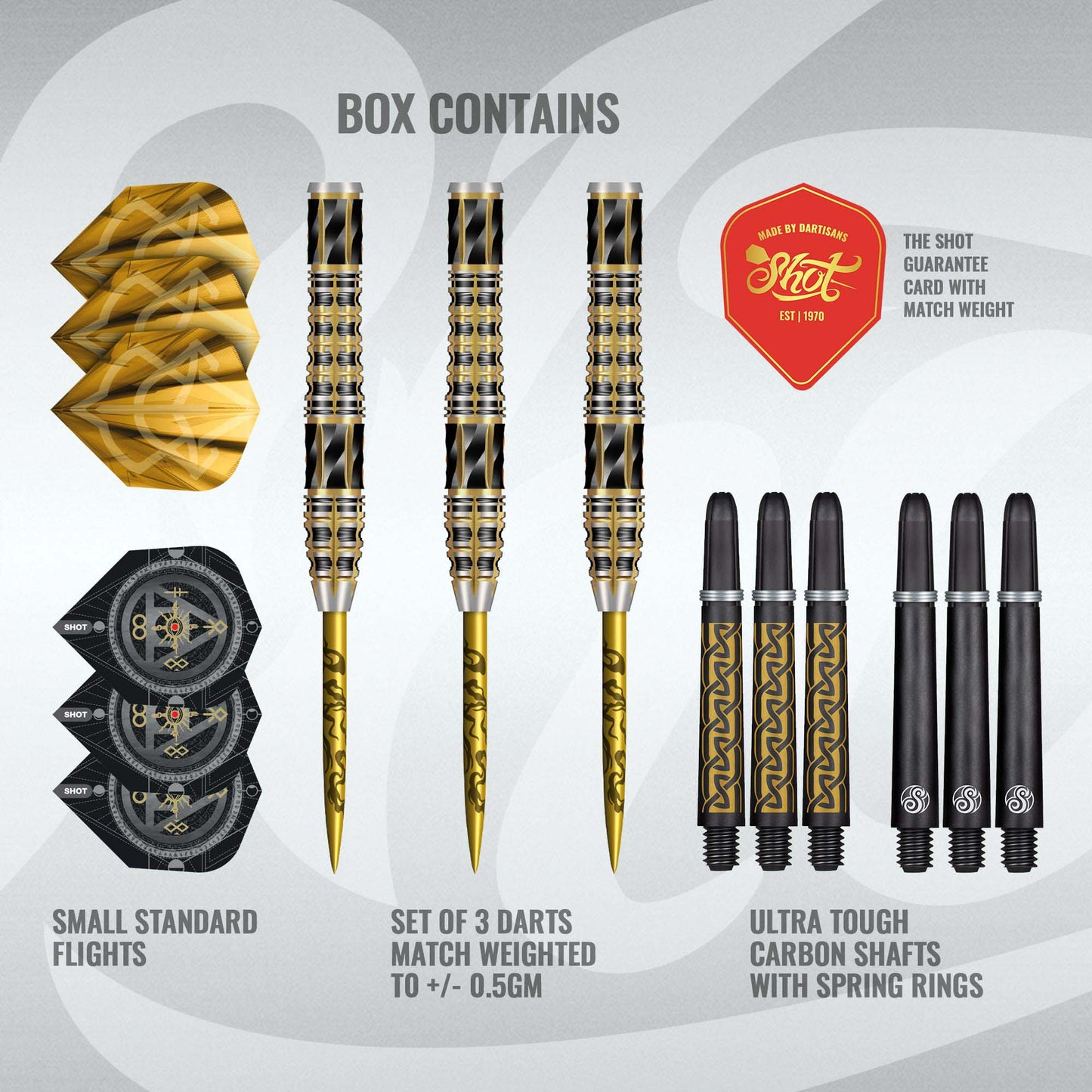 Alchemy Auro Steel Tip Dart Set-95% Tungsten Barrels