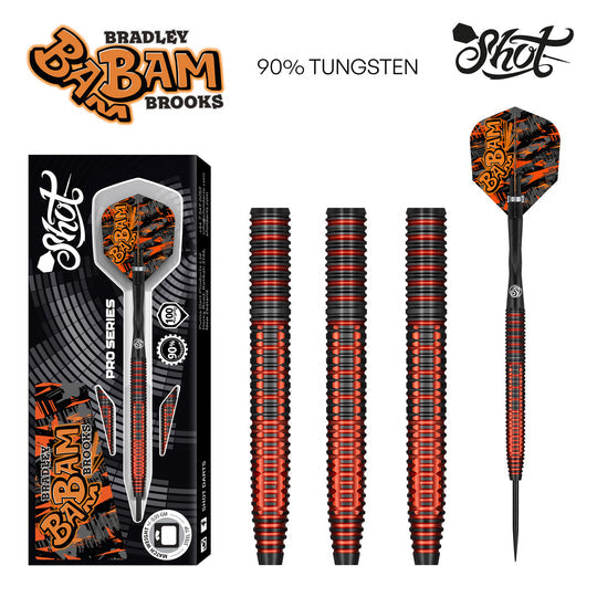Shot Bradley Brooks 90% Steel Tip Darts