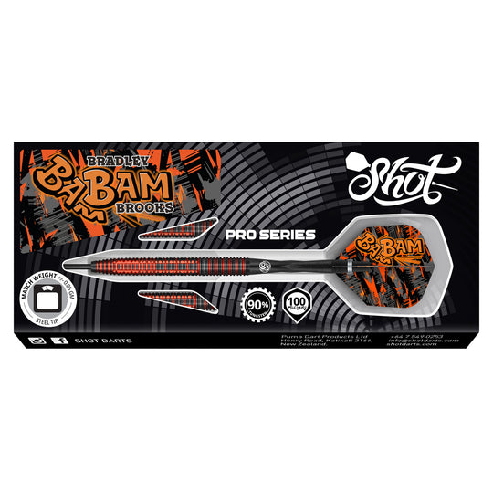 Shot Bradley Brooks 90% Steel Tip Darts