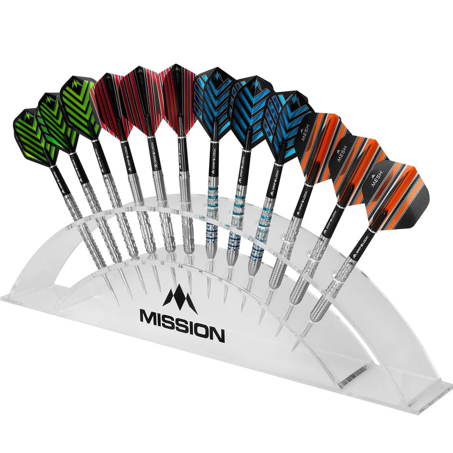 Mission Station 12 - holds 12 darts - Acrylic Darts Display