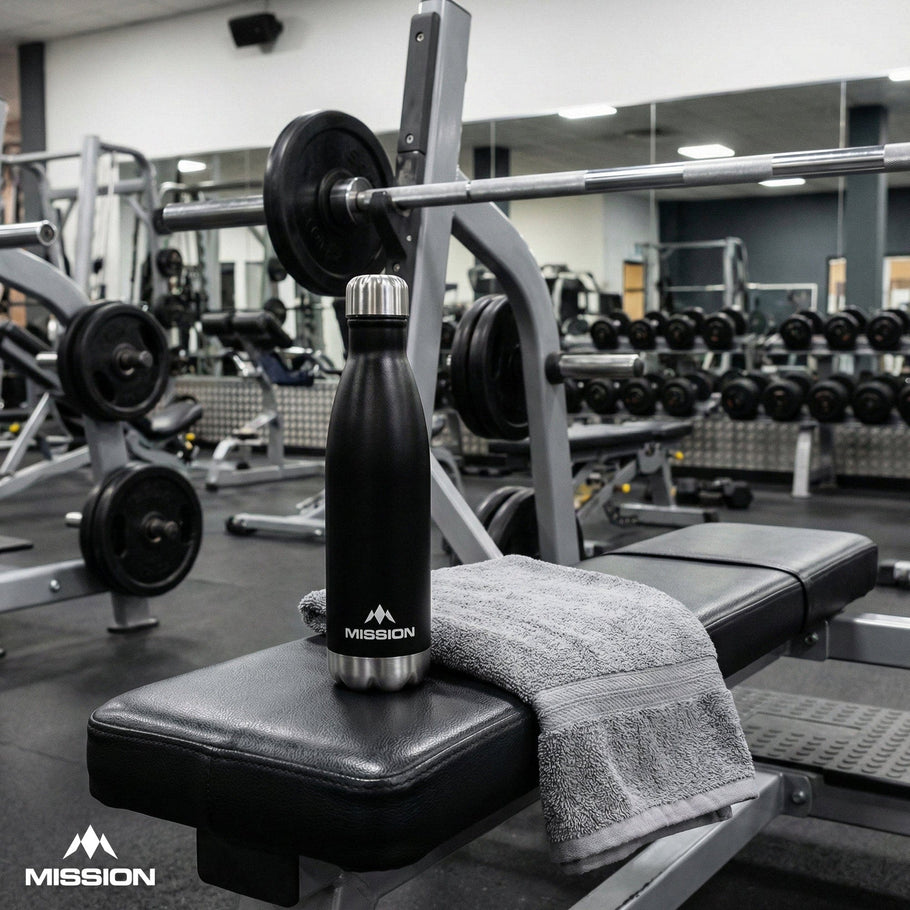 Mission Water Bottle - Stainless Steel - 500ml - Black