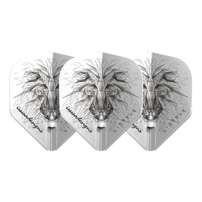 L-Style EZ Dart Flights - Integrated Shaft Cap - L1EZ - Dominik Grüllich - White