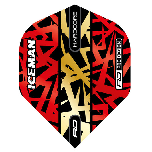 Gerwyn Price Red & Gold Hardcore Premium Standard Dart Flights