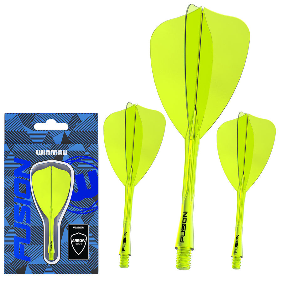 Winmau Fusion Arrow Integrated Flight & Shaft Yellow