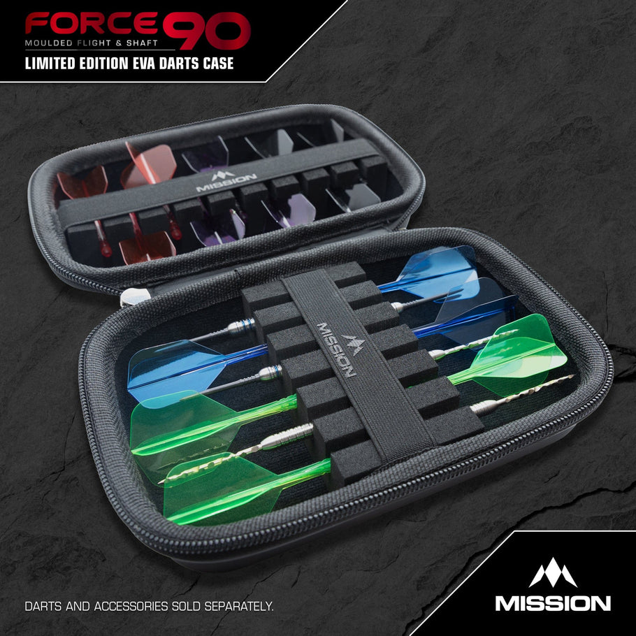Mission Force 90 Dart Case EVA Moulded Wallet - Limited Edition - Large - Grey Denim