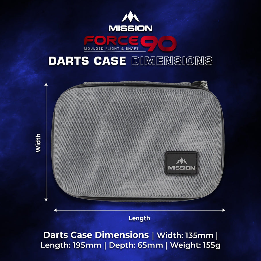 Mission Force 90 Dart Case EVA Moulded Wallet - Limited Edition - Large - Grey Denim
