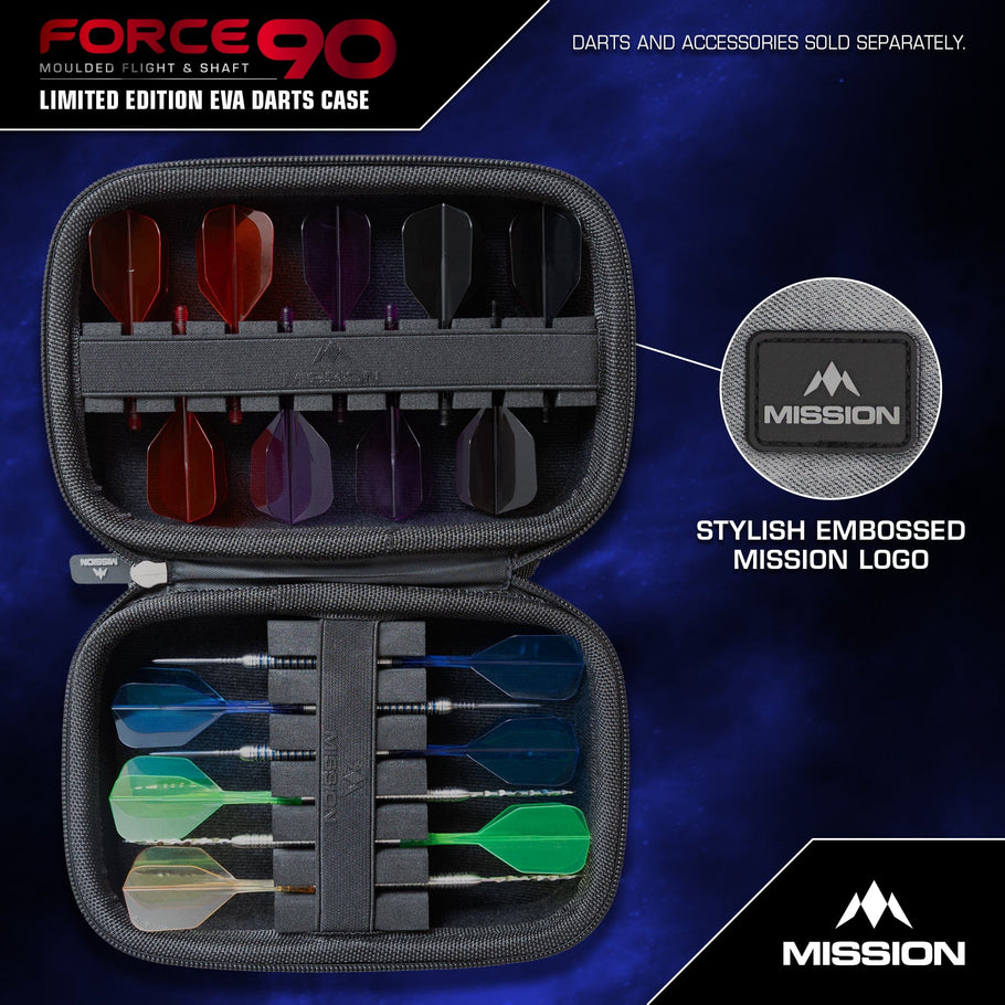 Mission Force 90 Dart Case EVA Moulded Wallet - Limited Edition - Large - Grey Denim