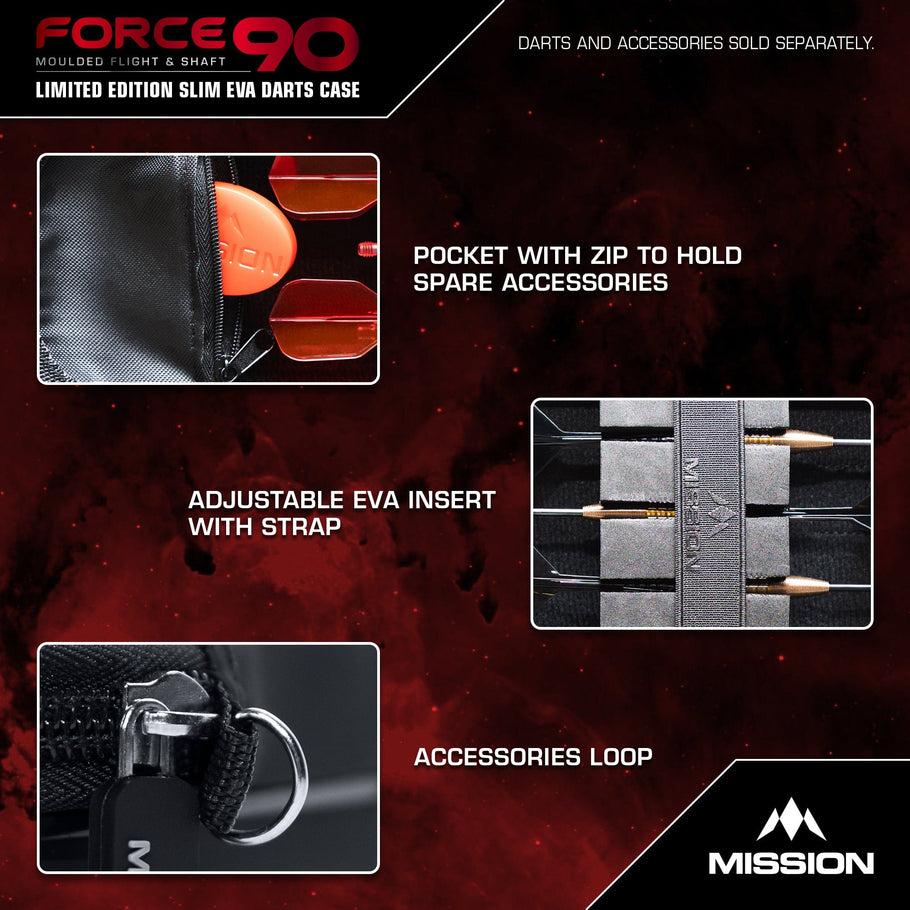 Mission Force 90 Dart Case EVA Moulded Wallet - Limited Edition - Slim - Grey Denim