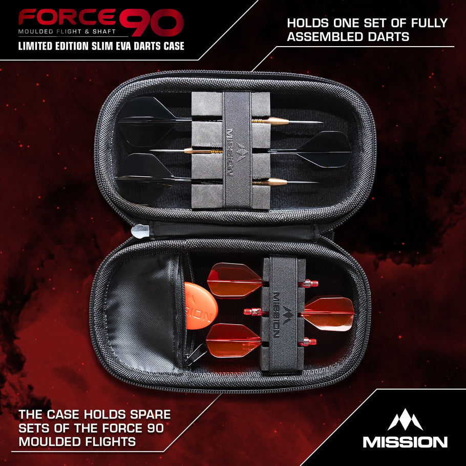 Mission Force 90 Dart Case EVA Moulded Wallet - Limited Edition - Slim - Grey Denim