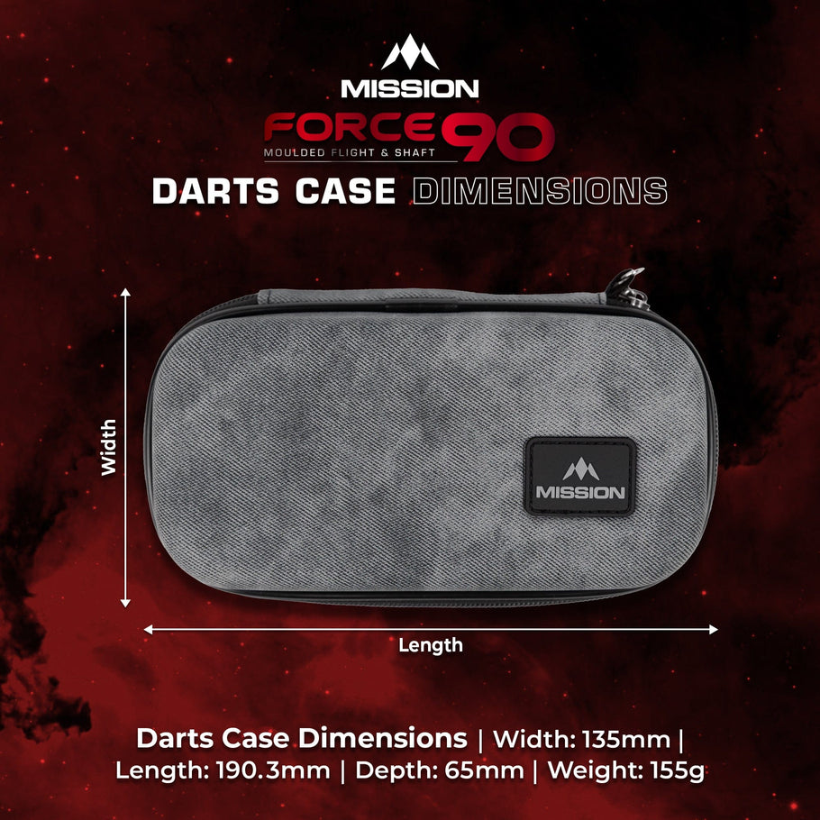 Mission Force 90 Dart Case EVA Moulded Wallet - Limited Edition - Slim - Grey Denim