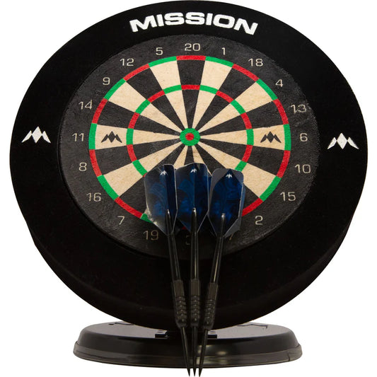 Mission Mini Dartboard - 6" - Complete with Surround & 2 Sets of Mini Darts
