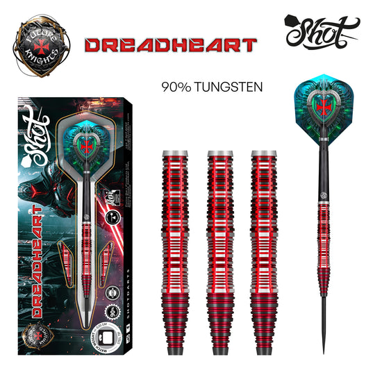 Shot Future Knights Dreadheart 90% Tungsten Steel Tip Darts