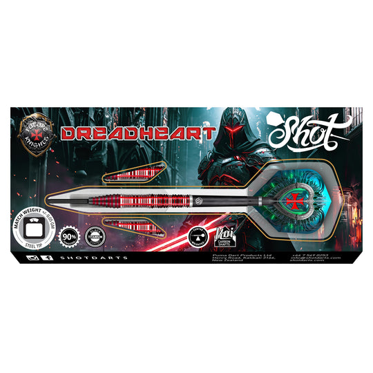 Shot Future Knights Dreadheart 90% Tungsten Steel Tip Darts