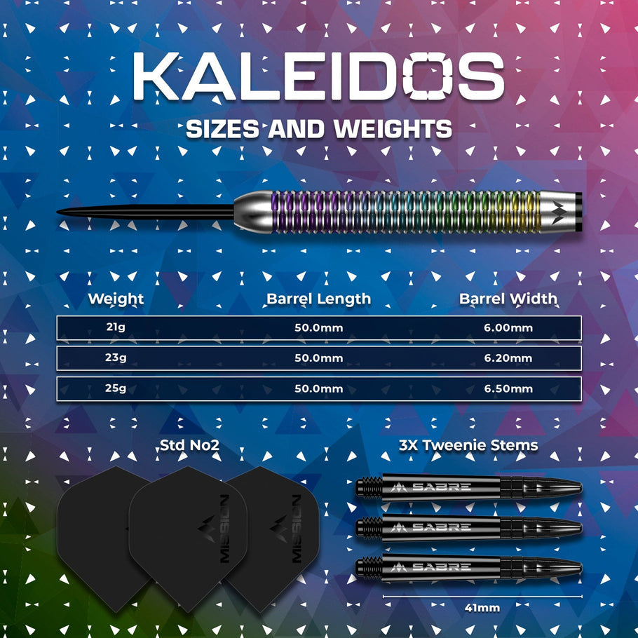 Mission Kaleidos Darts Steel Tip - 95% Tungsten
