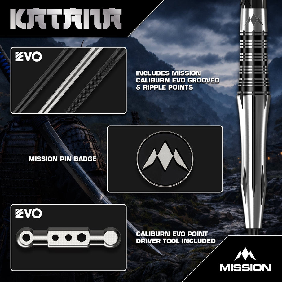Mission Katana Darts Steel Tip - 95% Tungsten