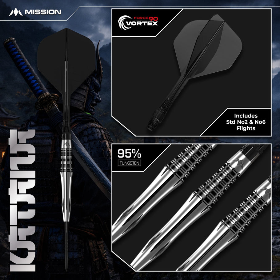 Mission Katana Darts Steel Tip - 95% Tungsten