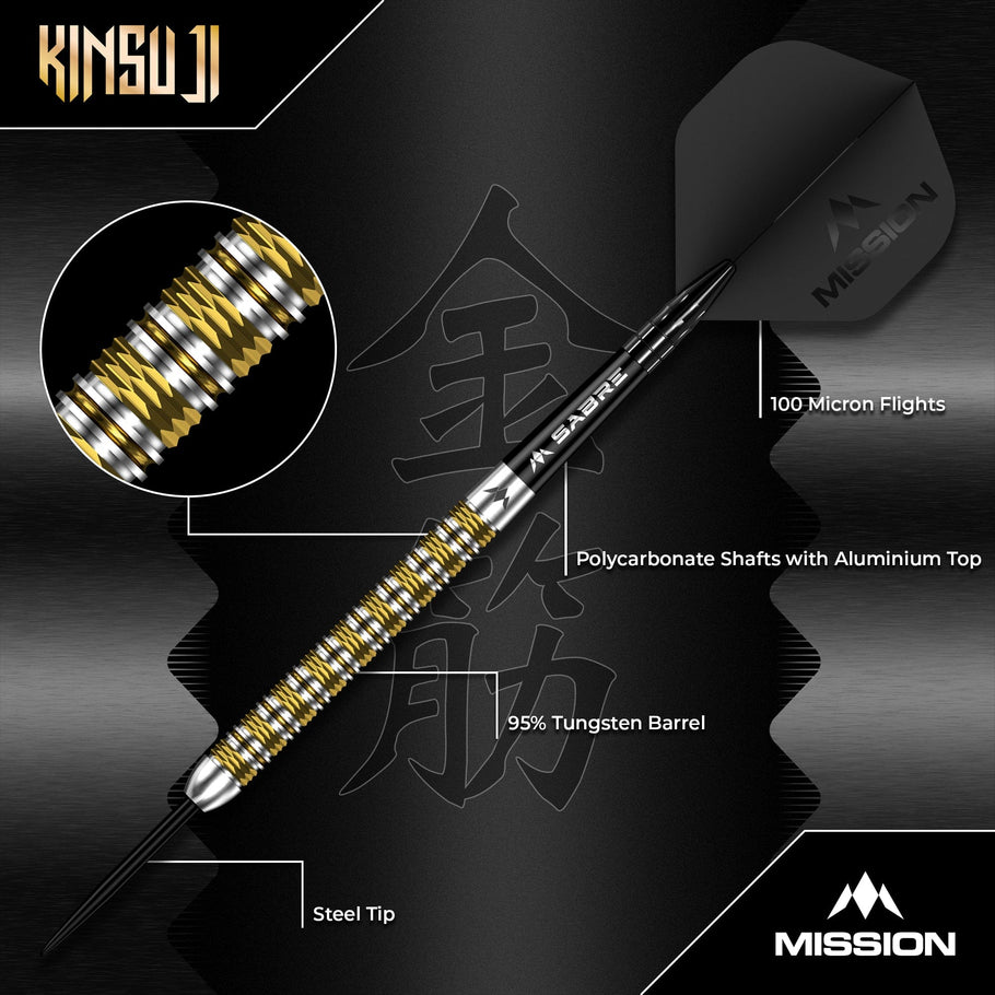 Mission Kinsuji Darts Steel Tip - 95% Tungsten