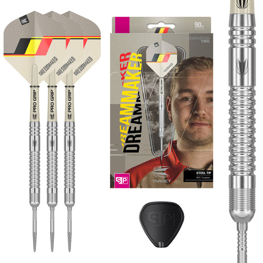 Dimitri van den Bergh G2 90% Tungsten Steel Tip Darts by Target