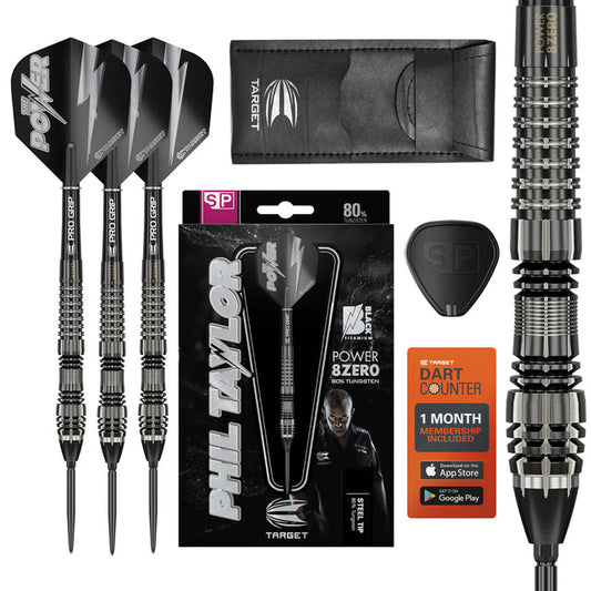 Target Power 8Zero 4 80% Tungsten SP Steel Tip Darts
