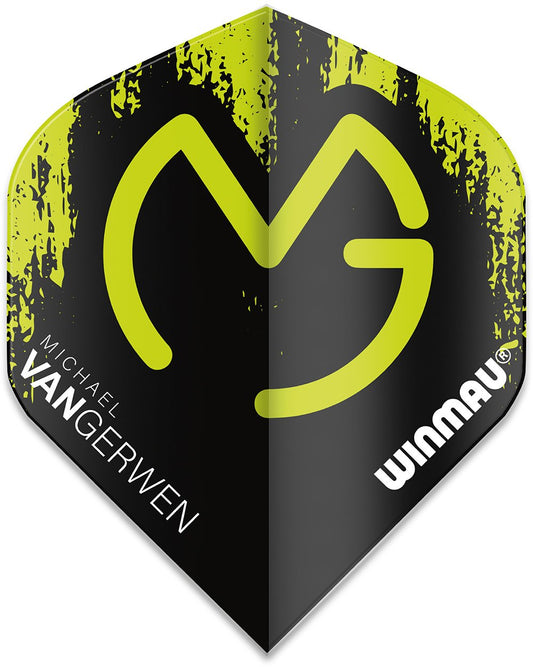 MVG Wnmau Mega Black and Green Dart Flights
