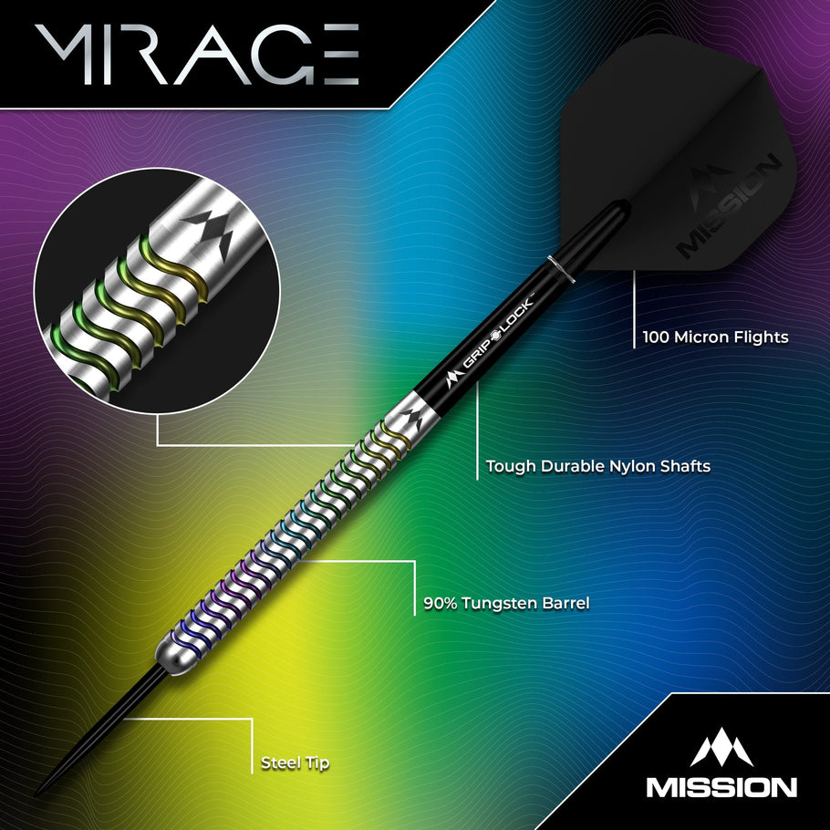 Mission Mirage Darts Steel Tip - 90% Tungsten