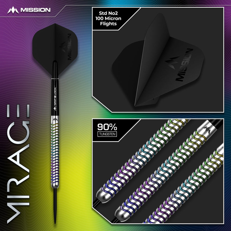 Mission Mirage Darts Steel Tip - 90% Tungsten