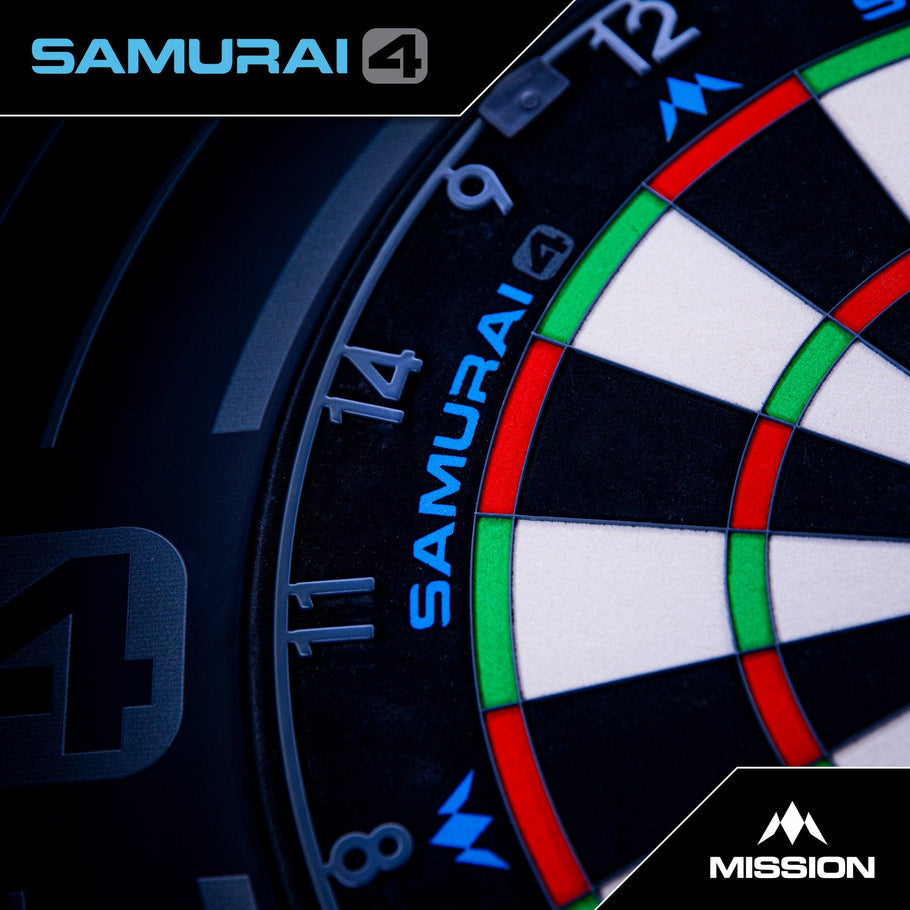 Mission Samurai 4 Dartboard Professional - Knife Wire - Graphite Grey