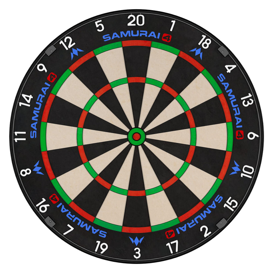 Mission Samurai 4 Dartboard - Professional - Knife Wire - BLACK Spider