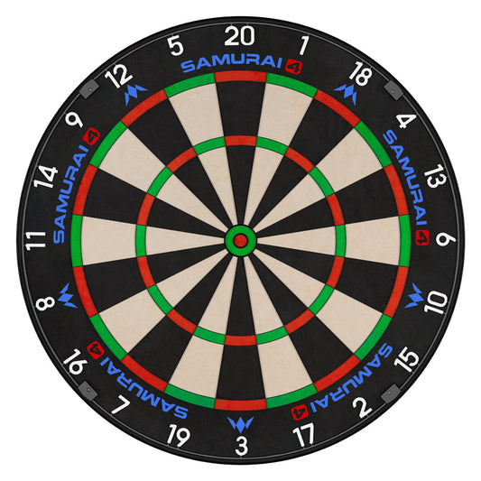 Mission Samurai 4 Dartboard - Professional - Knife Wire - BLACK Spider
