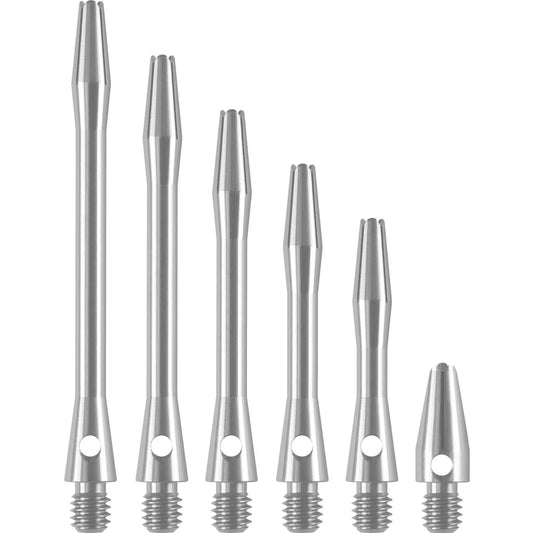 Designa Aluminium Shafts - Metal Dart Stems - Silver