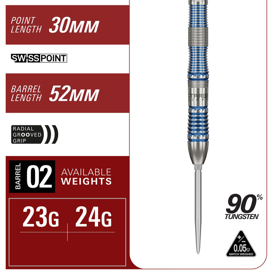 MIZU SERIES 02 90% SP STEEL TIP DARTS 2025