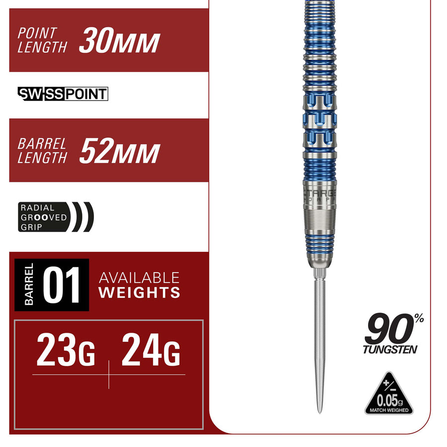 MIZU SERIES 01 90% SP STEEL TIP DARTS 2025