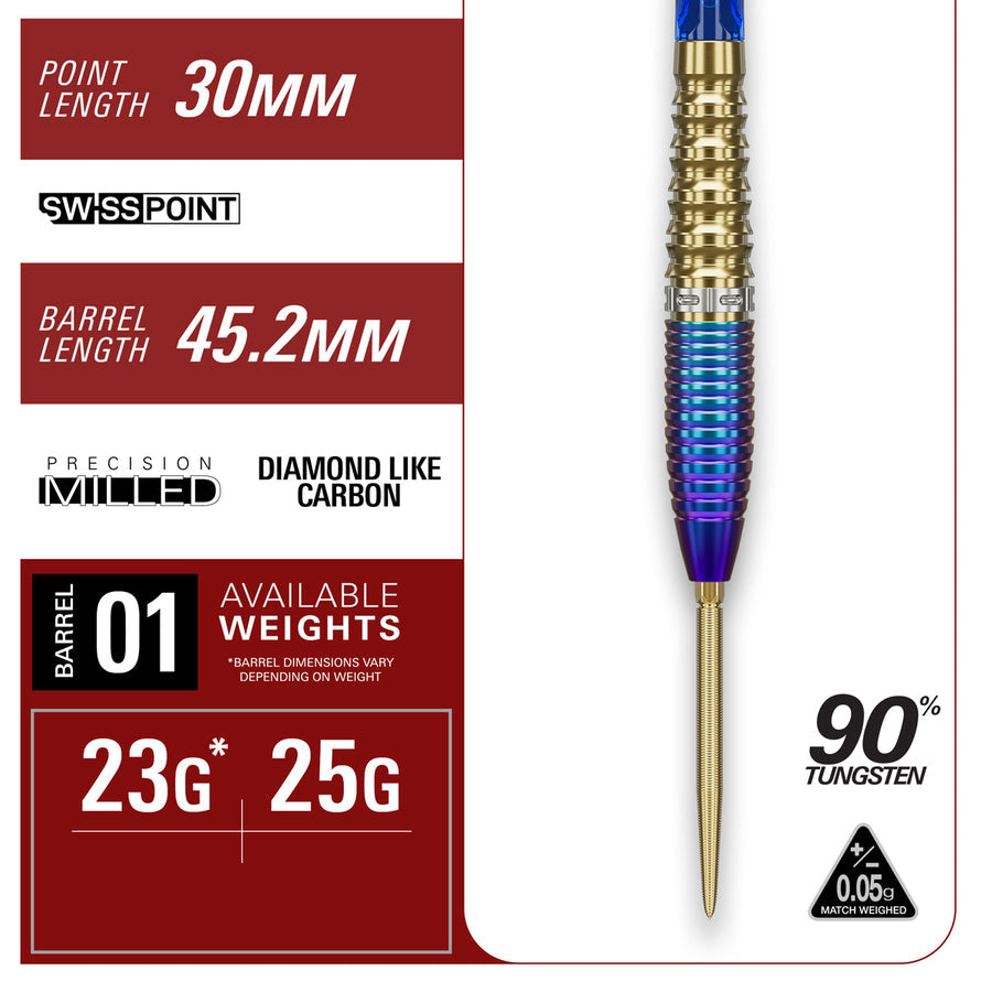 Target Japan Prime Series Zenith G2 90% Tungsten SP Steel Tip