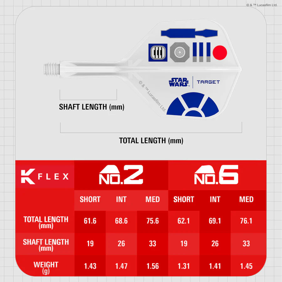STAR WARS™ | TARGET R2-D2 K-Flex Integrated Flights and Shafts