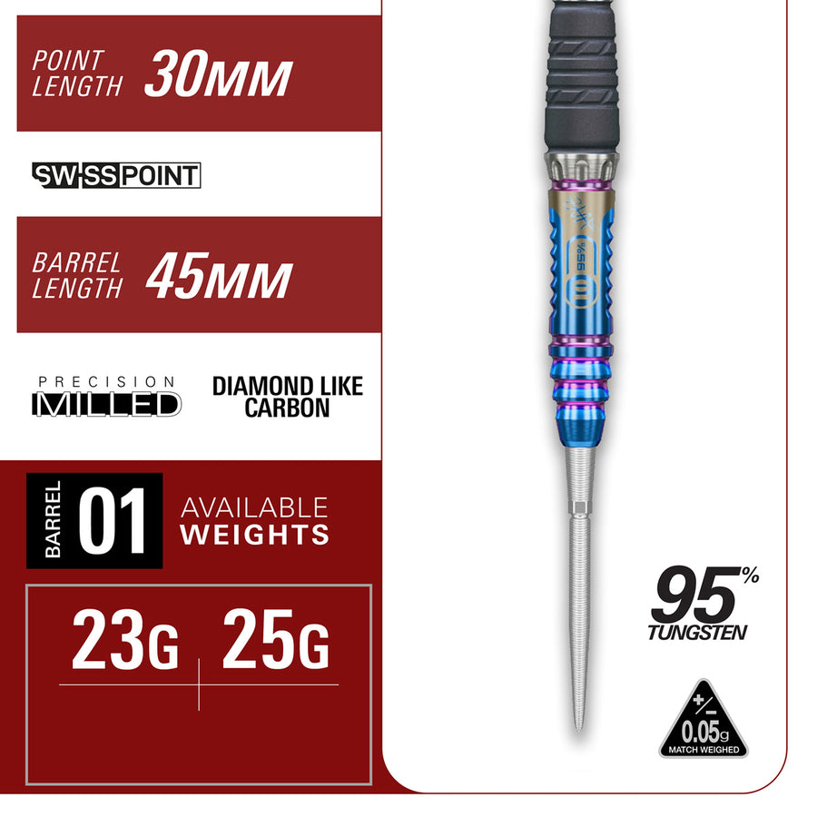 Target Japan Haruki Muramatsu Rising Sun G10 95% Tungsten SP Steel Tip Darts